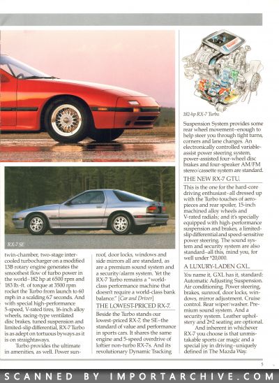 1988 Mazda Full Lineup Brochure (Late Version) - ImportArchive