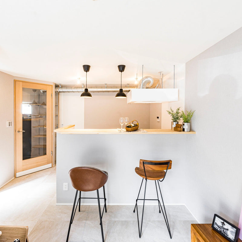 イス チェア カウンターチェア 天然木 モンキーポット オシャレ