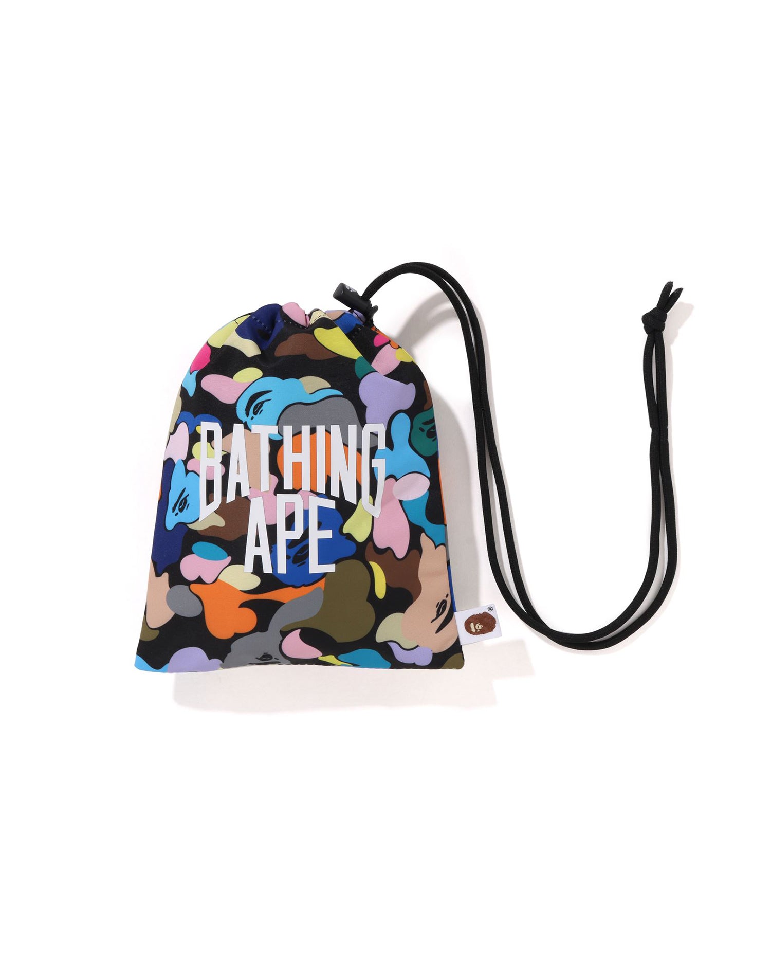 A BATHING APE® Multi Camo NYC Logo Kinchaku Bag | Bape official