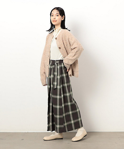 起毛チェック 巻き風スカート（5250FI77） | COMME CA ISM