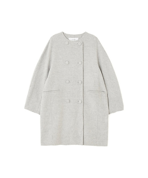 ピュアカシミヤノーカラーコート（5314252905） | ADORE