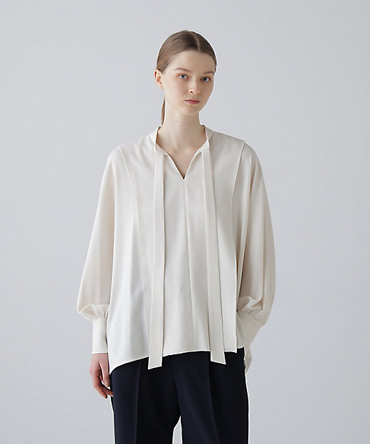 バックサテンジョーゼットブラウス（5315210200） | ADORE