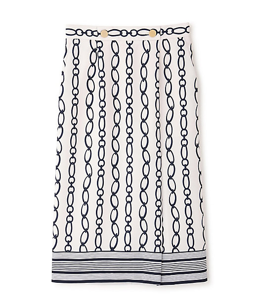 ◇チェーンプリントタイトスカート（0314120504