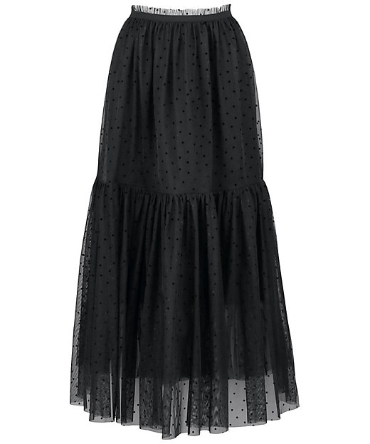 チュール ロングスカート インナースカート付き スカート