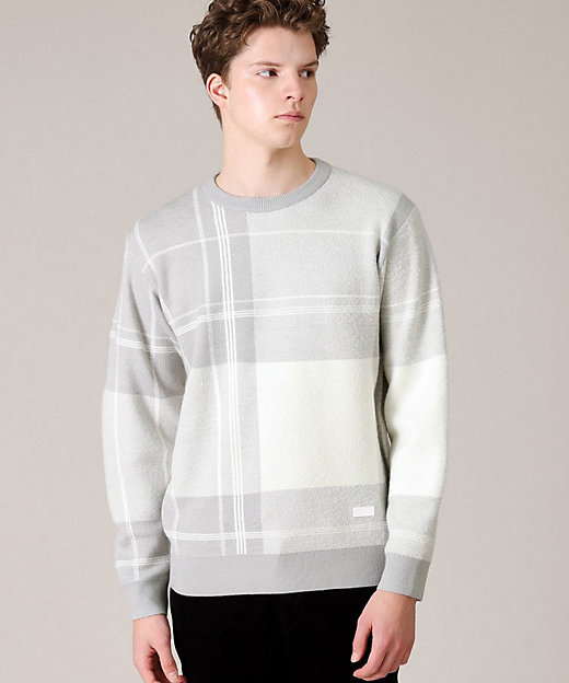 ビッグチェック プルオーバー ニット（2002299952） | TAKEO