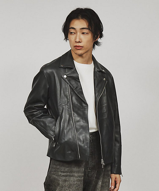 ラムレザーダブルライダースジャケット（2002300389） | tk