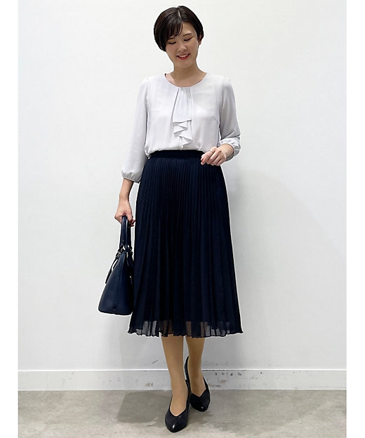 フォーマル／洗える】シフォンジョーゼットプリーツスカート
