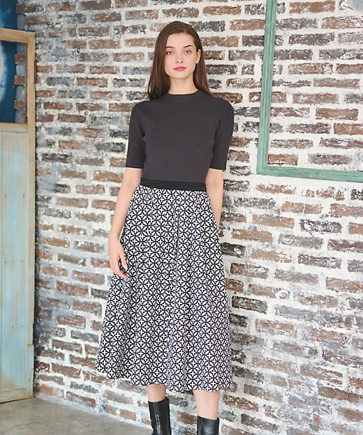 人気定番】オーバーラップサークルコンビワンピース