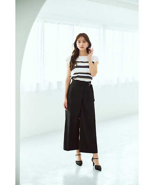 XS－LLサイズ》フレンチスリーブニット【洗濯機洗い可／抗ピル