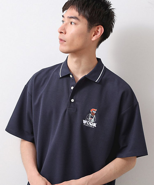 サガラ刺繍半袖ポロシャツ 【洗濯機OK／ユニセックス