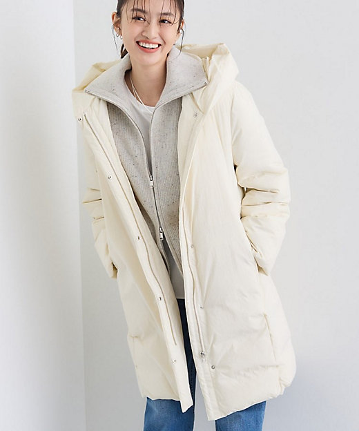 撥水／洗える】ステッチレス ロングダウンコート