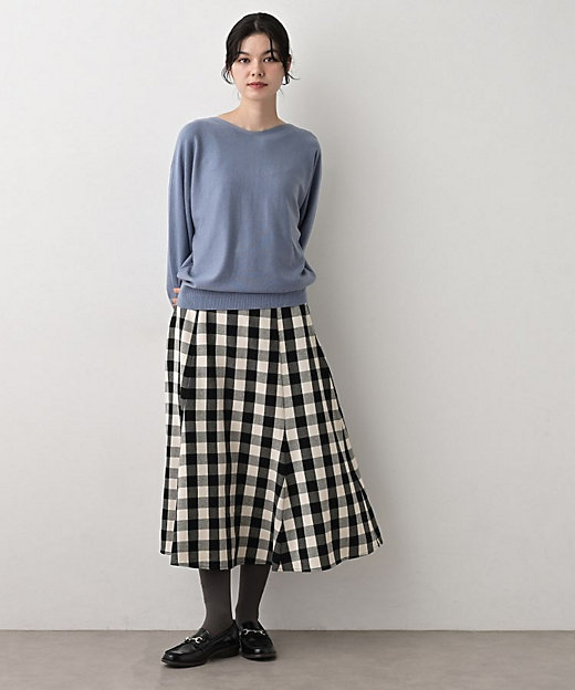 洗える】チェック柄起毛フレアスカート（2002546747