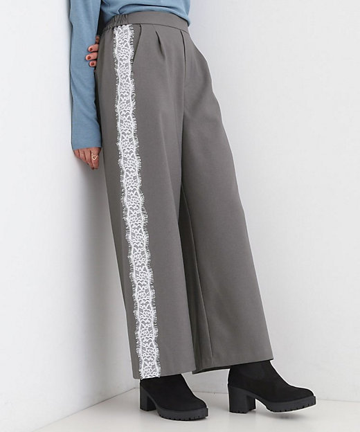 サイドレースワイドパンツ（2002548932） | SHOO LA RUE