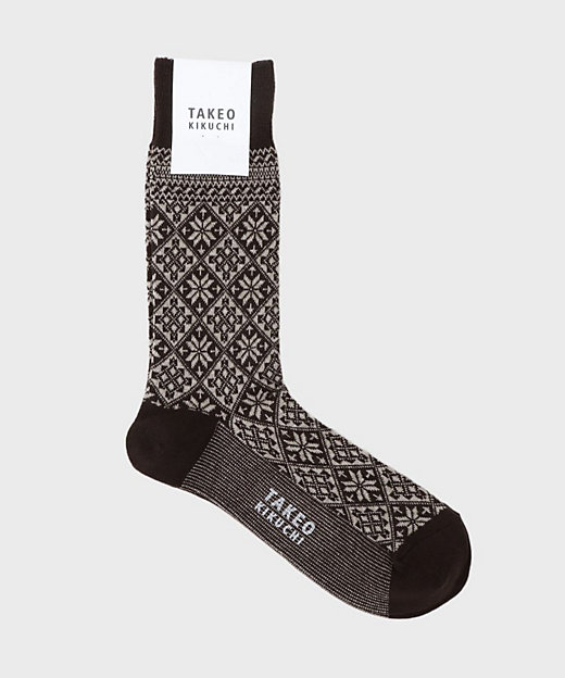 雪柄ソックス（2002562502） | TAKEO KIKUCHI (Men