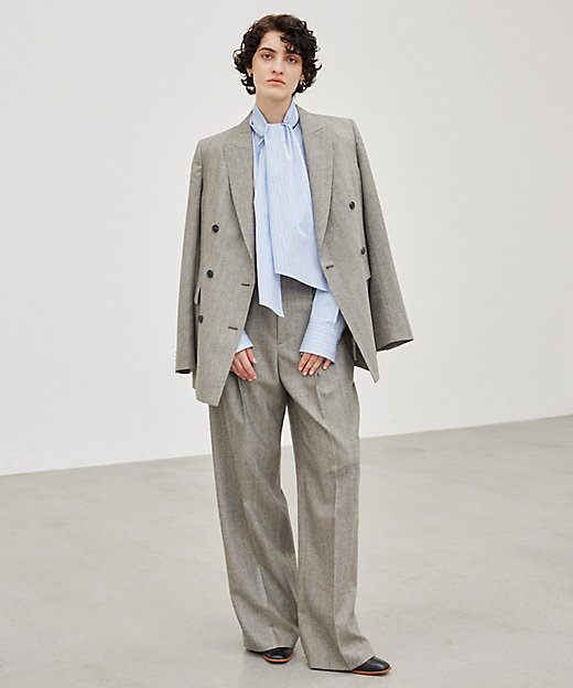 NATION ／ ウールヘリンボーンダブルジャケット