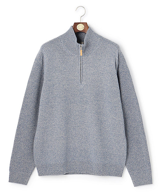 KING SIZE】【Cash Lamb's Wool】ハーフジップ