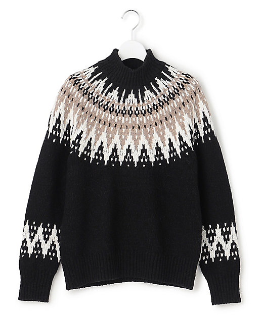 SLOW／一部店舗限定】ジャカード ハイネック ニット