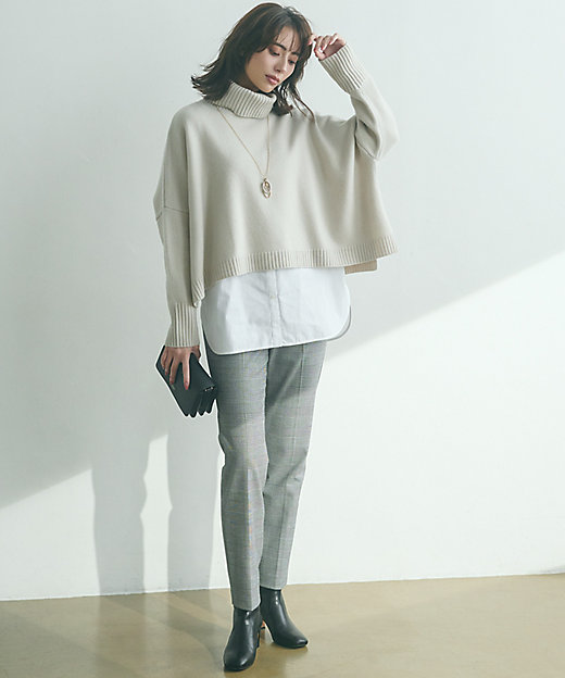 洗える】ウールカシミヤ ニットポンチョ（KRWOSW0652） | 23