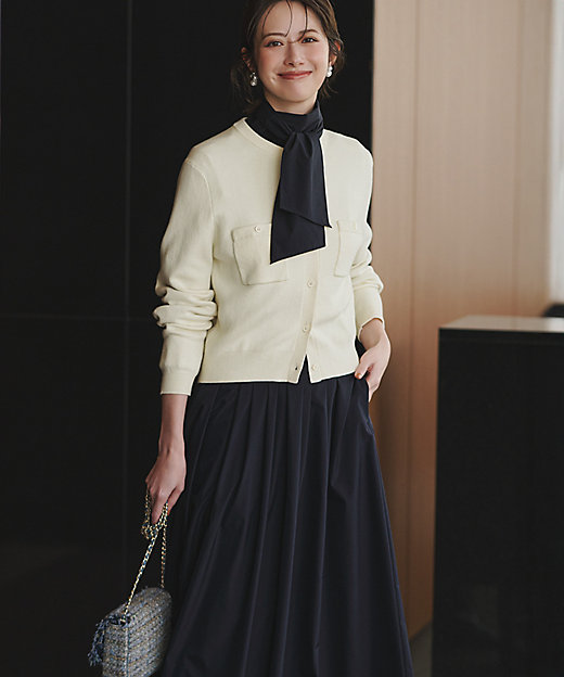 滝沢眞規子さん着用／Oggi掲載】コットンカシミヤ ポケット