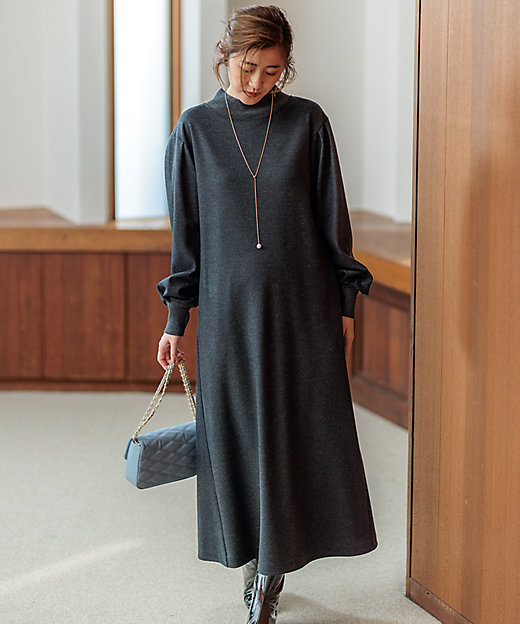 洗える】ウールミルドジャージー ワンピース（OPWOCW0430