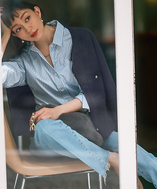 RED CARD TOKYO×23区】デニム フレアパンツ