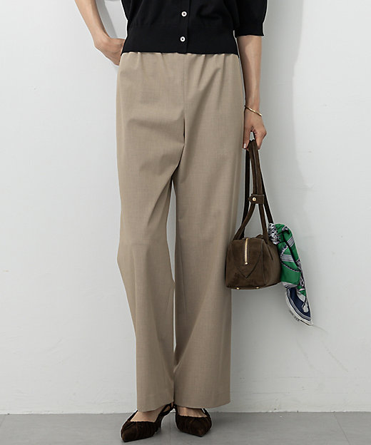 撥水加工／洗える】ドライ2WAYストレッチ ドロスト ワイド パンツ