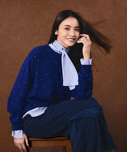 滝沢眞規子さん着用／洗える】コットン コーデュロイ ワイド パンツ