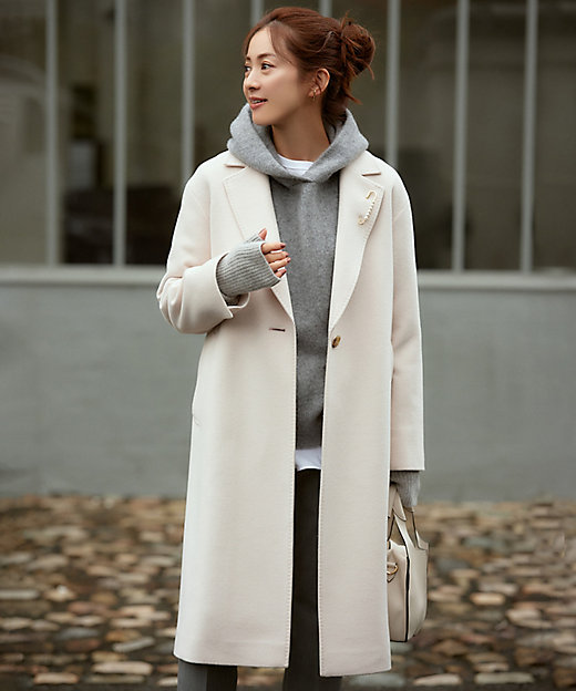 滝沢眞規子さん着用】ウールカシミヤビーバー チェスター コート