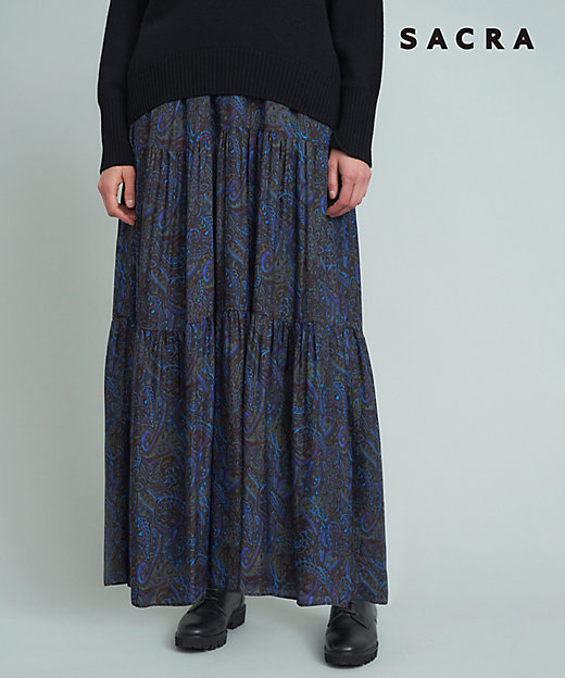 SACRA】ブラードペイズリー スカート（SKE8SW0956
