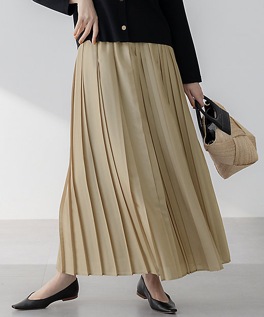 洗える】シアーコンビ プリーツ スカート（SKWOGM0318