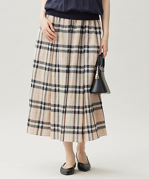 シアーブライトチェック スカート（SKWRGA0109） | 自由区 L