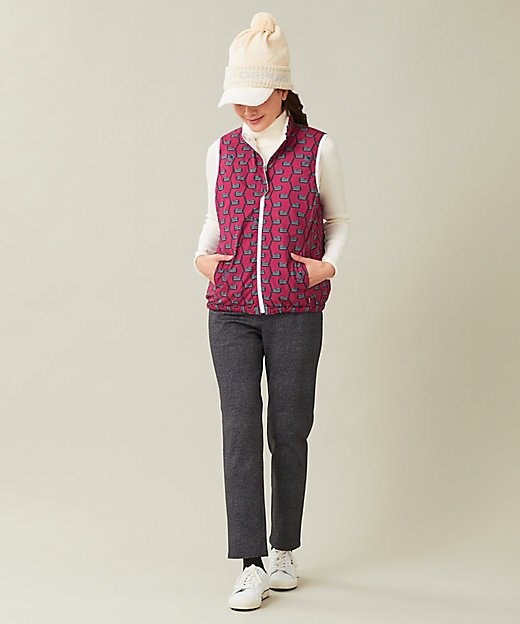 WOMEN】【撥水・ストレッチ】リバーシブル ダウンベスト