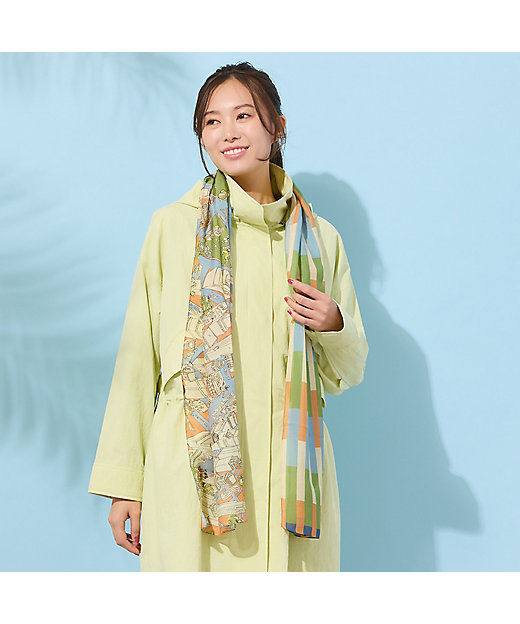 ボーダー×ポップイラストプリントストール（56162605