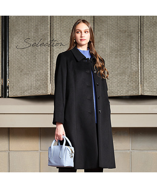 Selection】ピュアカシミヤ ステンカラーコート