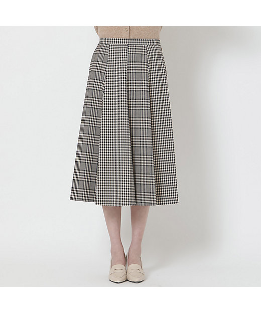 MIXチェックフレアスカート（51046502） | Rose Tiara