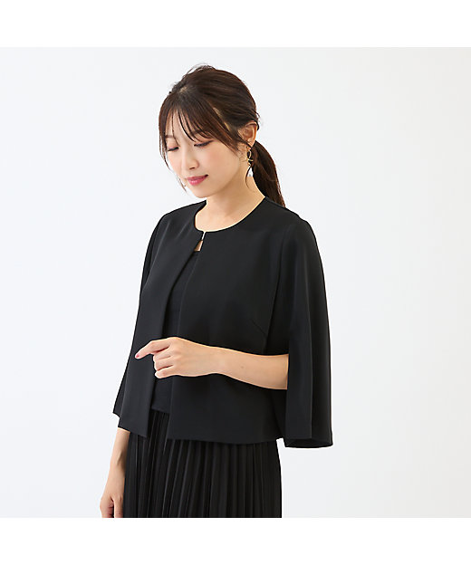 接触冷感／シワになりにくい】ケープジャケット（51031601