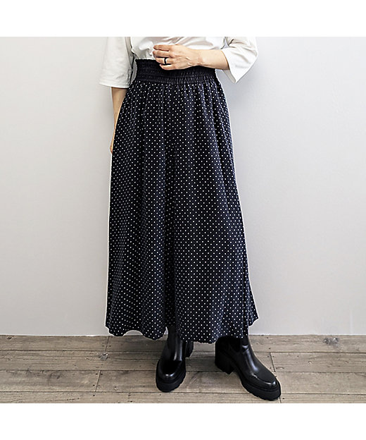 IMPORT PRINT】プリントキュロットスカート