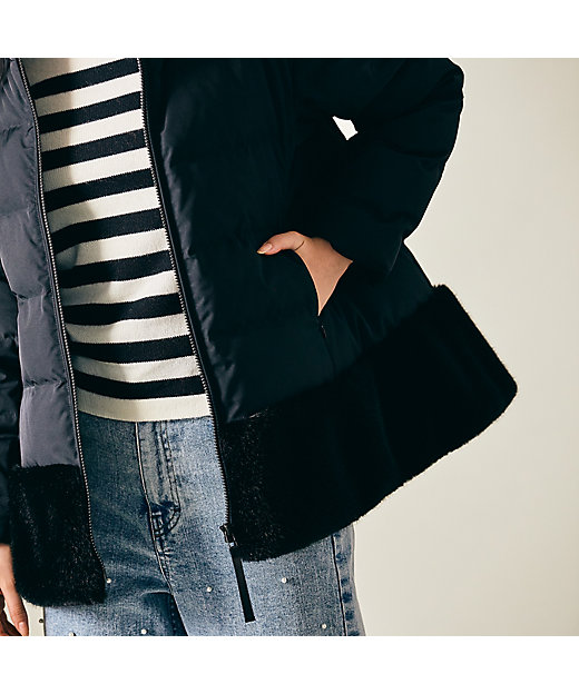 裾ファーダウンジャケット（83076401） | Rose Tiara (Women