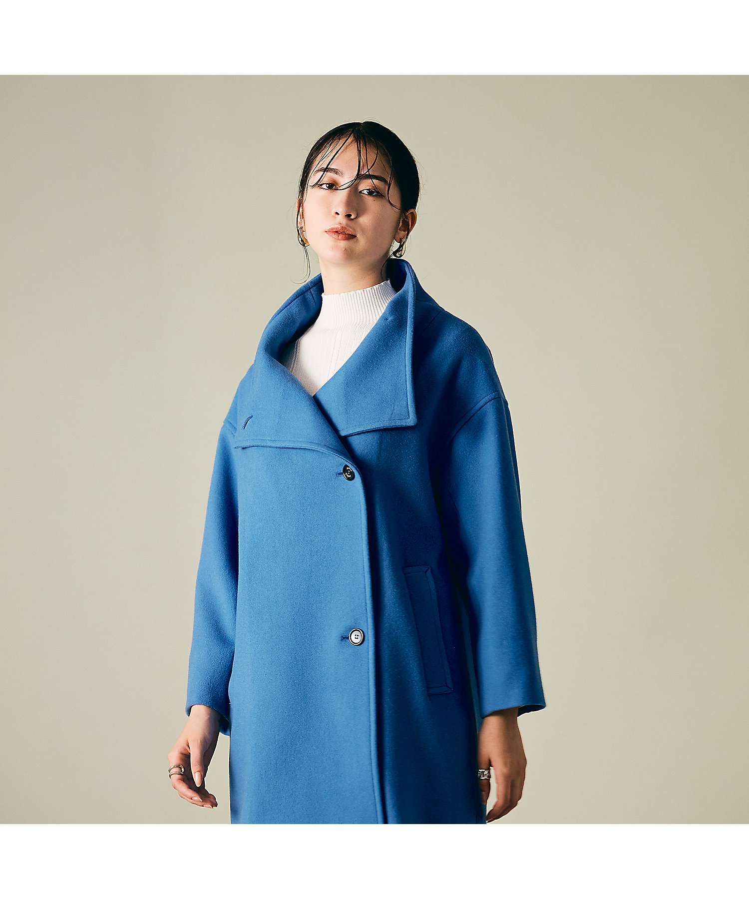 スタンドカラーロングコート（83086402） | Rose Tiara (Women