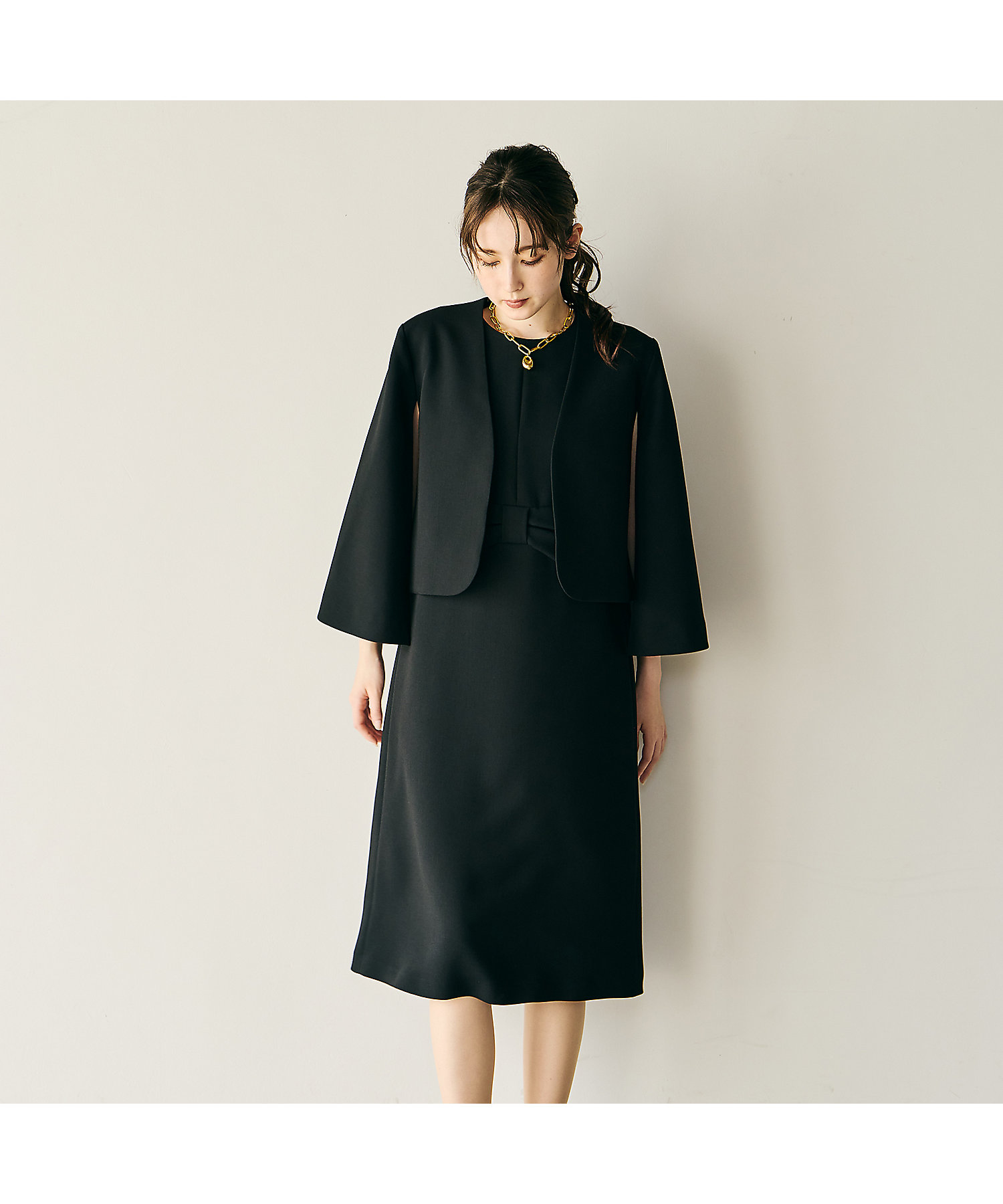 ケープ風ジャケット（83105501） | Rose Tiara (Women/大きい