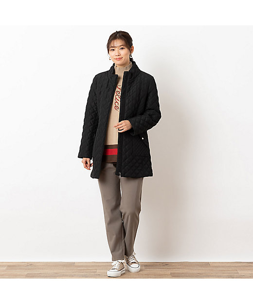 中綿キルティング スタンドカラーコート（12101501） | LOBJIE