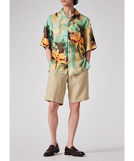 Painted Photograph” オープンカラーシャツ