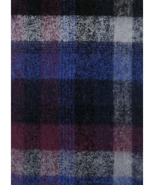 Cropped Logo” メリノウール チェックマフラー