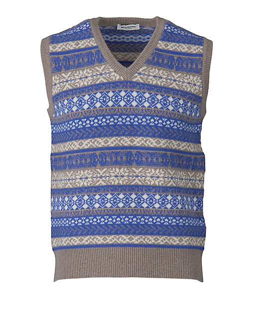フェアアイル柄ニットベスト EC24F／S／277502HM | MILA
