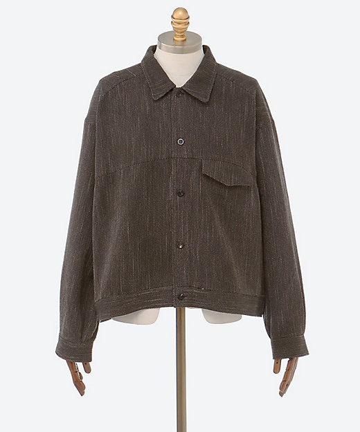ブルゾン MELANGE WOOL WORK SHIRT