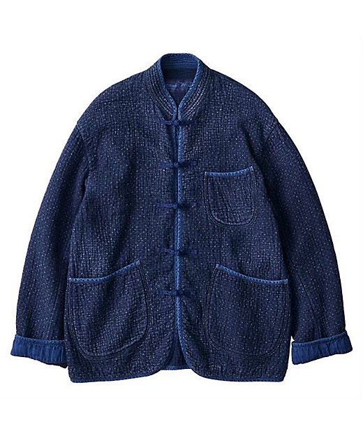 SASHIKO CHINESE JACKET BLUE | PORTER
