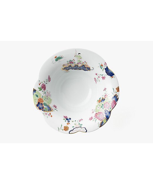 染錦絢爛草花絵 花型大鉢 | 深川製磁/フカガワセイジ | 三越伊勢丹