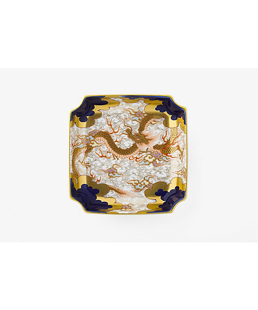 染錦金彩雲龍 角4号飾皿 | 深川製磁/フカガワセイジ | 三越伊勢丹