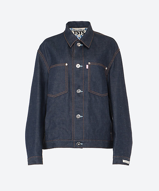 GINGHAM LINING DENIM JACKET