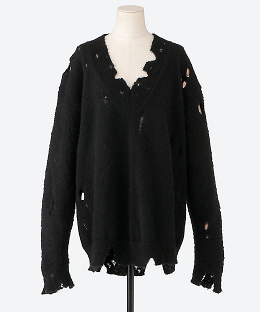 ダメージ加工Vネックセーター JP―N008―051 | JUNYA WATANABE